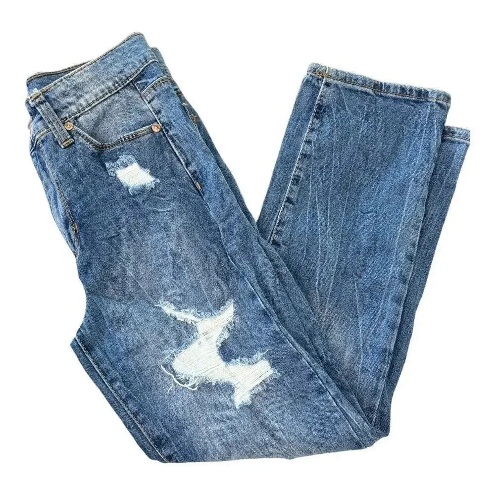 Jordache Girlfriend Straight Legged Denim Jeans Size 10